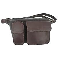 Waist Bag with Phone Pocket, Chocolate, One Size