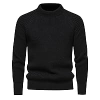 Men's Ribbed Knit Sweater Crewneck Slim Fit Lightweight Pullover Casual Basic Fall Winter Warm Jumper Sweaters