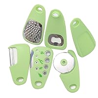 6 Pcs Portable Kitchen Helper Tool Bottle Opener Cutter Slicers Grater Potato Peelers Kitchen Gadget Set Easy To Clean Kitchen Tool Set Vegetable And Fruit Slicers Kitchen Accessories Space Saving