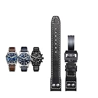 20mm Soft Genuine Leather Rivet Watchband For IWC Strap For Big PILOT Mark 18 Portofino Accessories