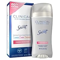 Secret Clinical Strength Antiperspirant and Deodorant for Women Invisible Solid Powder Protection 2.6 Oz