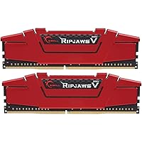 G.SKILL Ripjaws V Series (Intel XMP) DDR4 RAM 32GB (2x16GB) 2400MT/s CL15-15-15-35 1.20V Desktop Computer Memory UDIMM - Red (F4-2400C15D-32GVR)