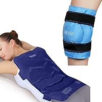 REVIX Large Ice Pack for Back Pain Relief and XL Knee Ice Pack Wrap Around Entire Knee After Surgery