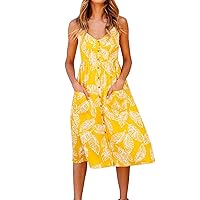 Summer Dresses for Women 2024 Plus Size Curvy Floral Casual Dresses Spring Sleeveless Beach Boho Tank Dress Fashion