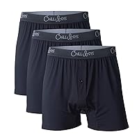 Soft Viscose from Bamboo Boxers for Men - Cool Breathable Comfortable Men's Underwear - 3 Pack Boxer Shorts