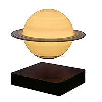 ACEDOAMARE Night Light Moon Light Magnetic Floating Planet Lamp Interior 3D Print LED Bedside Nursing Creative Gift Table Lamp (17cm Saturn)