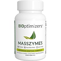 BiOptimizers - MassZymes 3.0 with AstraZyme - Digestive Enzyme Supplement for Better Absorption - Relief from Bloating, Constipation, and Gas - Contains Lipase, Amylase, and Bromelain, 30 Capsules