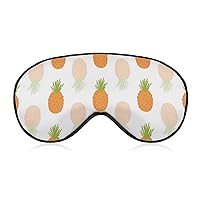 Soft Eye Masks with Adjustable Strap Sleeping Mask Compatible with Tropical Summer Pineapple Print, Lightweight Comfortable Blindfold Blocks Light for Men Women Travel Outdoor Nap