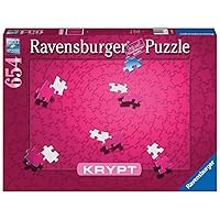Ravensburger Krypt Pink​ 654 Piece Jigsaw Puzzle for Adults - 16564 - Every Piece is Unique, Softclick Technology Means Pieces Fit Together Perfectly, 27 x 20 inches (70 x 50 cm) When Complete.