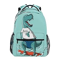 MNSRUU Elementary School Backpack Dinosaur Kid Bookbags for Boys Girl Ages 5 to 12