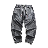 Chinese Style Retro Size Woolen Casual Pants Men Clothing Loose Oversized Harem Ethnic Trousers Male