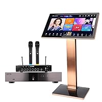 2024 New Chinese Karaoke Machine KV-V5 MAX Karaoke Player, with Reverb Wireless Microphone, Pihaosen 22-inch capacitive Touch Screen Free Cloud Download Function YouTube APP Online Play