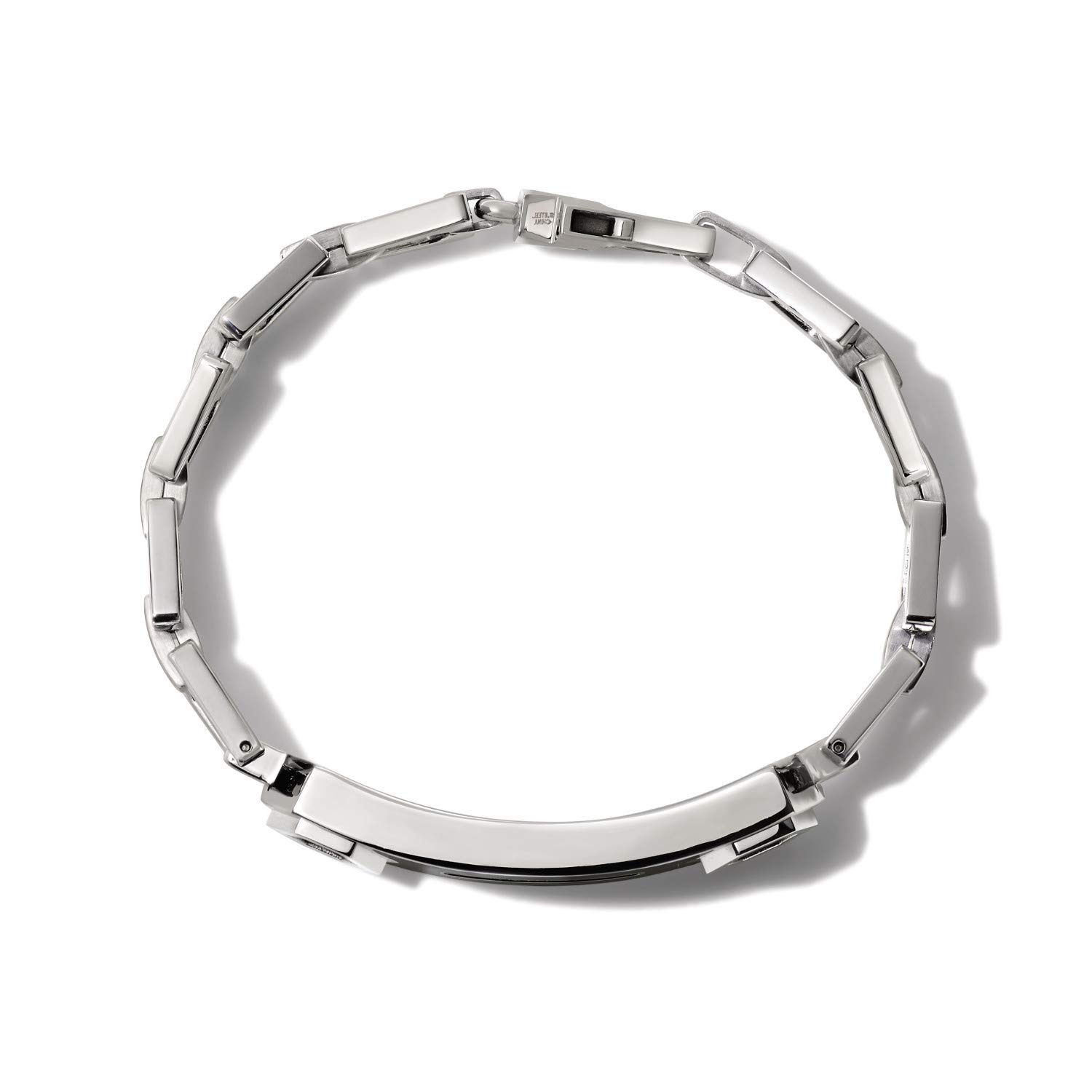 Bulova Mens Precisionist Stainless Steel Tuning Fork Chain Link ID Bracelet