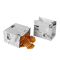 Restaurantware Bag Tek Newsprint Paper Large Snack Bag - 4 1/4