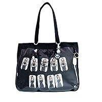 Ita Tote Bag Clear Window for Pins Shoulder Bag Handbag Bag DIY, Cosplay Stachel Tote