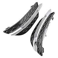 Astra Depot Pair LED 6000K DRL Fog Light Lamp Cover Daytime Running Light Chrome Trim Molding Compatible with Mercedes Benz C-Class W204 C300 2011-2013 2014