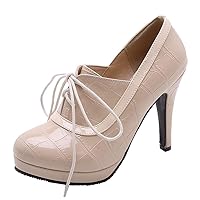 Women Classic Brogue Shoes Stiletto High Heels