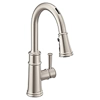 7260EVSRS Belfield Smart Faucet Touchless Pull Down Sprayer Kitchen Faucet with Voice Control and Power Boost, Spot Resist Stainless