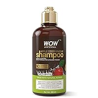 WOW Skin Science Apple Cider Vinegar Shampoo - Hair Growth Shampoo for Thinning Hair, Hair Loss & Dandruff Shampoo - Parabens & Sulfate Free Shampoo - Clarifying Shampoo for Build Up Purifying Shampoo (10.14 Fl Oz (Pack of 1))