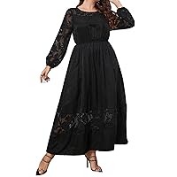 GORBAST Women's Plus Size Dress Maxi Dress Floral Print Bohemian Party Chiffon Elegant Summer Dress