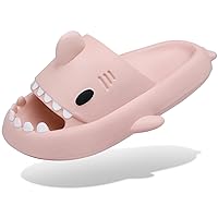 INMINPIN Men's and Women's Shark Slides Cloud Slippers Summer Novelty Open Toe Slide Sandals Anti-Slip Beach Pool Shower Shoes with Cushioned Thick Sole