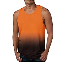 Men's Tank Tops Quick Dry Workout Swim Beach Shirts Sleeveless Shirts for Bodybuilding Gym Fitness Training Muscle Gradient