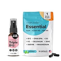 Complement Essential Vegan Multivitamin + Triple B12 Spray Bundle