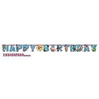 Amscan Disney/Pixar Toy Story 4 Jumbo 10.5 inch x 10 inch Add-an-Age Customizable Birthday Celebration Decoration Letter Banner in Multicolor for Toy Story Themed Party
