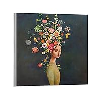 Duy Huynh Flowers And Girls Art Poster Wonderful Fantasy Art Poster (3) Canvas Poster Bedroom Decor Office Room Decor Gift Unframe-style 20x20inch(50x50cm)