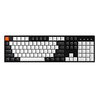 C2 Full Size Wired Mechanical Keyboard for Mac, Hot-swappable, Gateron G Pro Red Switch, White Backlight, 104 Keys ABS keycaps Gaming Keyboard for Windows,Type-C Braid Cable