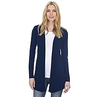 Women's Open Front Cardigan 100% Merino Wool Long Sleeve Sweater
