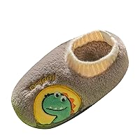 Fashion Autumn And Winter Boys And Girls Slippers Flat Soft Lightweight Comfortable Plush Warm Cute Animal Kids Slippers
