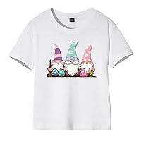 Toddler Kids Infant Baby Girl's Easter Shirt Happy Easter Tee Short Sleeve Shirts Kids Tees Top Big Girls