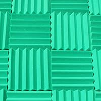 Soundproofing Acoustic Studio Foam - Kelly Green Color - Wedge Style Panels 12”x12”x2” Tiles - 4 Pack