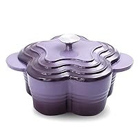 XiangYan Enamel cast iron non-stick stew pot, suitable for gas stove and induction cooker, 3.5L, 23.7cm,purple