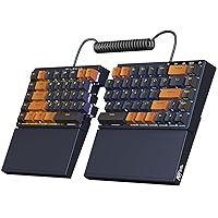 RK ROYAL KLUDGE RKS70 Wireless Gaming Keyboard, Split Bluetooth/2.4G/Wired RGB Mechanical Keyboard with 5 Dedicated Macro Keys, 75% Hot Swappable Ergonomic Keyboards for Win/Mac, Brown Switches Black