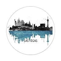 50 Pcs America Las Vegas Skyline Vinyl Stickers City Travel Vinyl Laptop Sticker New City Waterproof Round Labels Sticker for Water Bottles Laptop Phone Teens Girls Adults 2inch