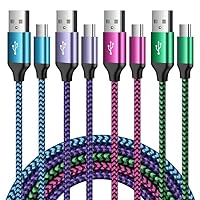 USB C Samsung Charger Cable for Samsung Galaxy A15 5G S24 Ultra A14 A54 A13 A55 A53 A03s A23 Z Fold5 S23 FE S22 S21,iPhone 15,Pixel 8Pro 7a 6,Moto,4Pack Fast Charging Type C Android Phone Charger Cord