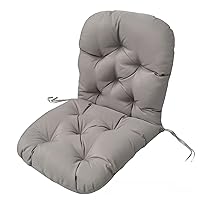 Comfy Thickened Outdoor Cushions Swing Rocking Cushions High Back Chair Mat for Garden Patio Furniture Office Dining Ultimate Comfort (Grey,47.2 * 23.6in)
