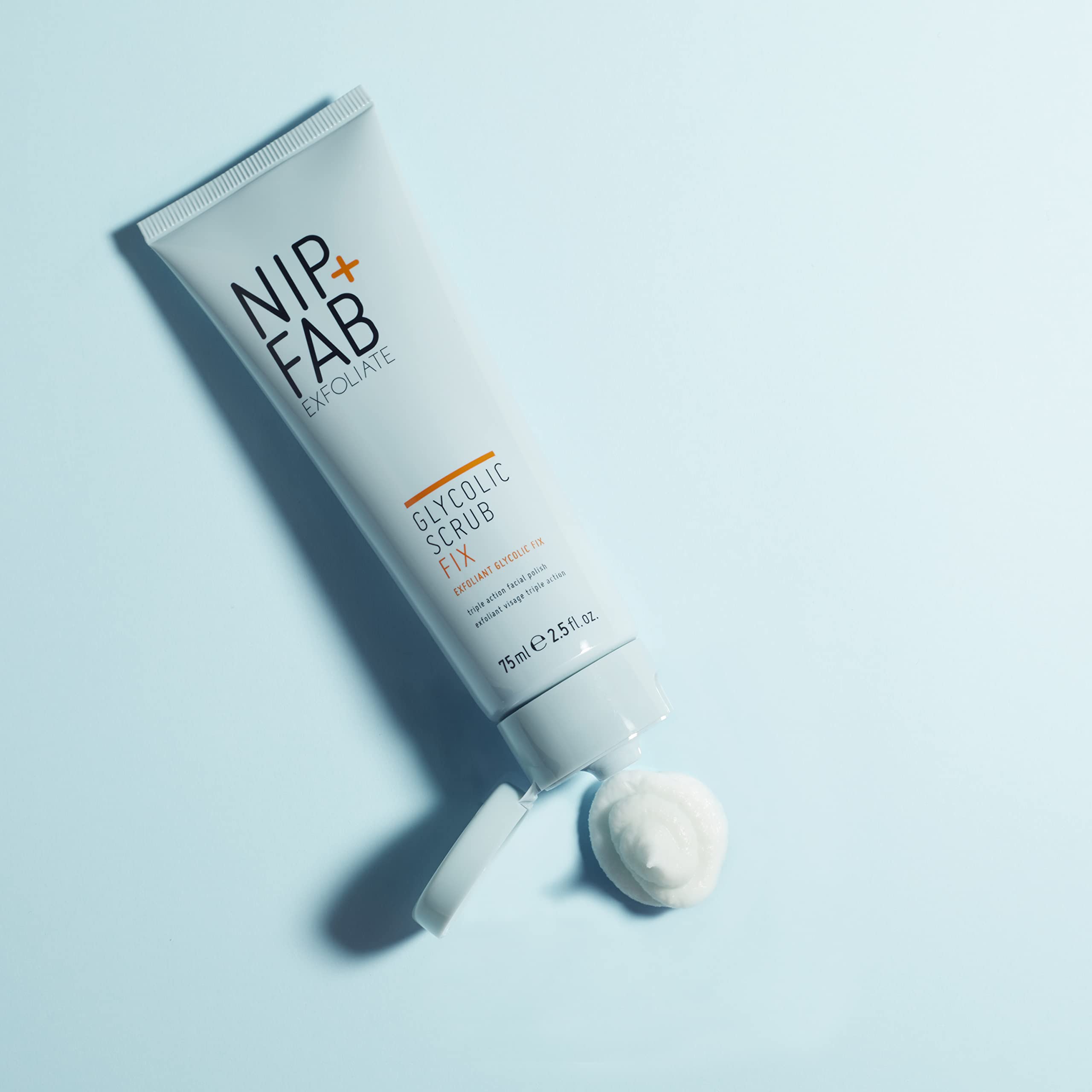 Nip + Fab Glycolic Acid Fix Face Scrub with Salicylic Acid, AHA/BHA Exfoliating Facial Cleanser Polish for Refining Pores Skin Brightening, 75 ml 2.5 fl oz