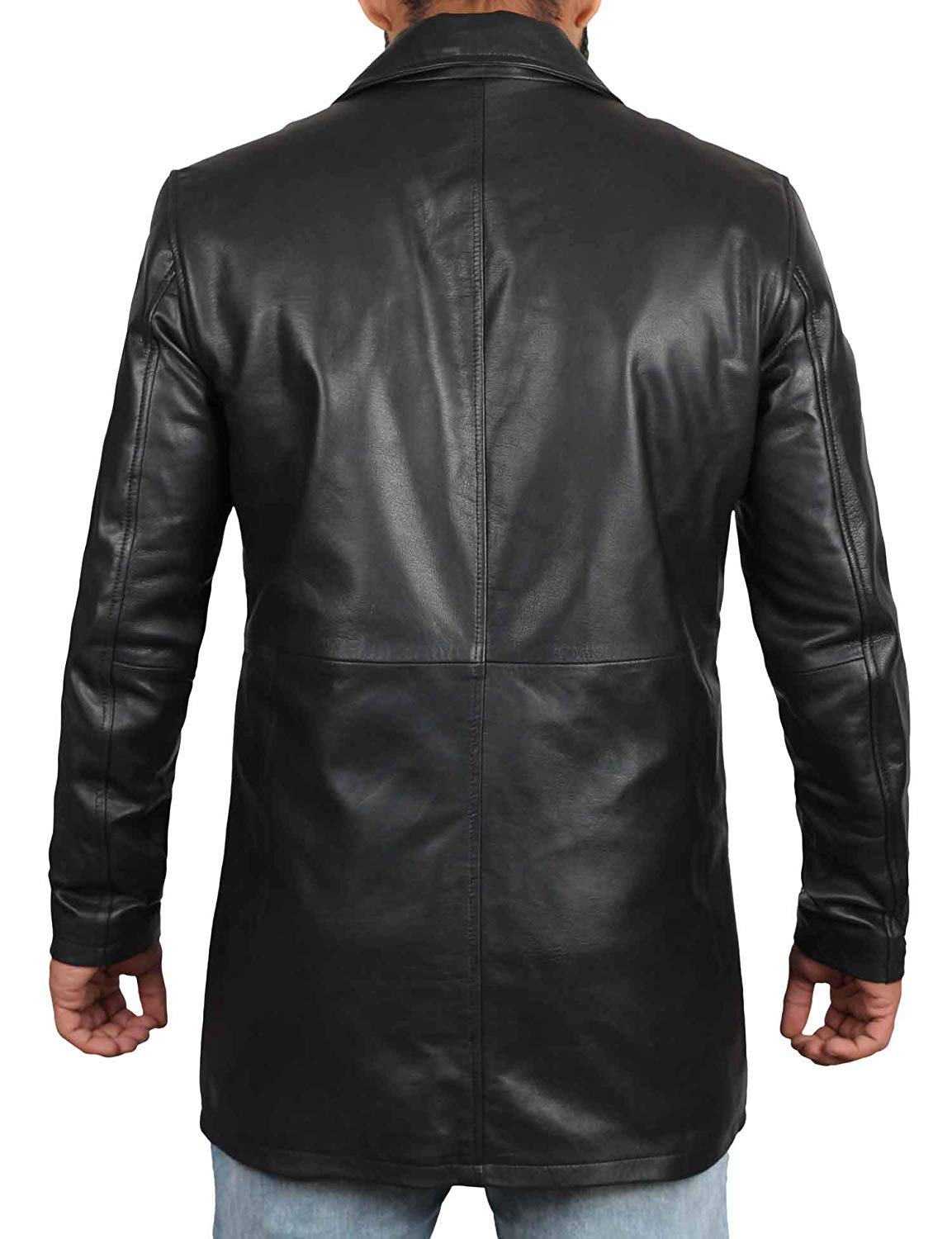 Blingsoul Leather Coats for Men - Vintage Style Long Leather Jacket Men