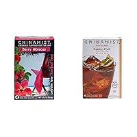 China Mist - Naturally Flavored Berry Hibiscus Herbal Iced Tea Bags - Each Tea Bag Yields 1/2 Gallon & Passion Fruit Black Iced Tea Bags - Each Tea Bag Yields 1/2 Gallon