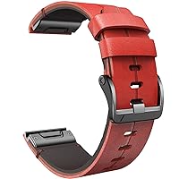26 22mm Watch Strap For Fenix 7 7X 6X Pro 5X Plus 3HR Descent Mk1 Sport Watch Band Quick Release Strap For Fenix 6 5 (Color : Red Brown, Size : 22mm Fenix 5 5Plus)