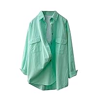 YUTANRAL Womens Plaid Shirts Long Sleeve Button Down Blouses Cardigan Fall Fashion Oversized Tshirts Jackets