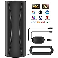 940+ Miles Range TV Antenna, Digital TV Antenna Indoor with Amplifier and Signal Booster, Portable HD Antenna for TV Indoor Outdoor for Smart TV and Old TVs - 36ft Coax Cable - Support 4K 1080p