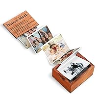Personalized Bonus Mom Definition Wooden Photo Album Box for Mom or Grandma Anniversary - Gifts for Couples - Gift for Her
