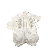 Baptism Outfit for Boys, ROPON Y Traje DE BAUTIZO, 4 Piece Set (Ivory, 3 Years), 00