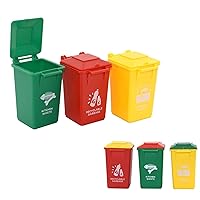 Trash Can Toy Kids Toy Push Vehicles Garbage Truck's ABS Trash Cans Mini Curbside Vehicle Garbage Bin