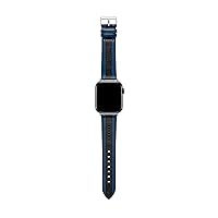 Ted Baker Double Leather Blue & Black Strap for Apple Watch® (Model: BKS42S216B0)