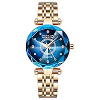 Star Drill Ocean Star Dial Watch Steel Band Women's Watch Fashion Crystal Ladies Quartz Watches